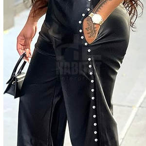 Pantalones de cuero para mujer, de cintura alta, elásticos, suaves, elegantes y duraderos. - Product Image 5