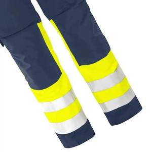 Pantalon de travail bleu marine personnalisé pour homme avec bandes réfléchissantes et plusieurs poches pour une utilisation sécurisée et protectrice - Product Image 6