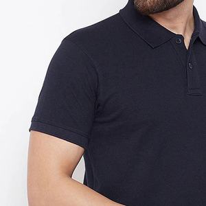 2023 été classique hommes pour polo Logo personnalisé 100% coton et polyester couleur unie à manches courtes avec motif imprimé - Product Image 5