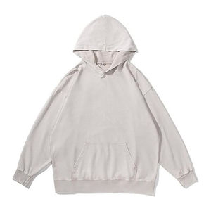 Heavyweight Loose Fit Transpirable Custom Acid Wash Hoodies Mujeres Oversized 100% Cotton Streetwear Hoodie - Product Image 5