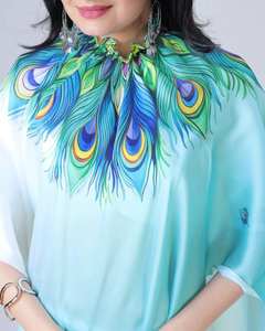 Prêt à porter indien crêpe lourd broderie de soie imprimé été séchage rapide Saree tenue de fête régulière derniers vêtements ethniques exclusifs - Product Image 2