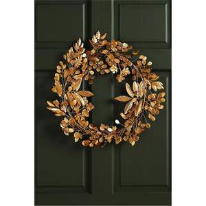 Shabby Chic <b>Metal</b> Wildflower <b>Wreath</b> Antique Style Tinned Iron Wall Hanging Harvest Floral Hoop for Living Room Porch and Holiday - Product Image 5