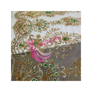 ผ้าลูกไม้แอฟริกันสุดหรู คอลเลคชั่นล่าสุด ประดับลูกปัดทำมือ ผ้าทูลล์ปักลาย ผ้ากลิตเตอร์ สำหรับชุดแต่งงาน - Product Image 4