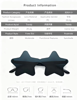 Lunettes de soleil sans monture en forme d'étoile, monture et verres en PC, couleur transparente bonbon, irrégulières, monobloc, pour fêtes amusantes