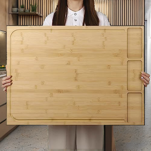 Juego de 3 Tablas de Cortar de Bambú con Forma Rectangular y Diseño Atractivo, Aptas para Lavavajillas, para Frutas y Verduras - Product Image 3