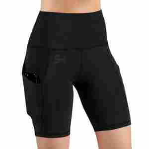 Pantalones Cortos Deportivos de Cintura Media para Mujer, 100% Algodón, Secado Rápido, Impermeables, para Verano, Gimnasio, Yoga, Ciclismo - Product Image 1