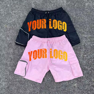 Pantalones cortos de poliéster informales de alta calidad para hombre, tela de nailon con cremallera, cómodos joggers Cargo multibolsillos, nuevos estilos cortos sólidos - Product Image 4