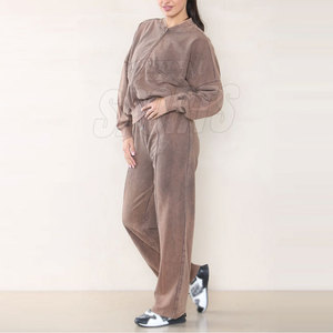 Vêtements de grande taille à la mode Survêtements délavés à l'acide Survêtements délavés à l'acide pour femmes de qualité supérieure - Product Image 2