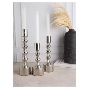 เชิงเทียนโลหะคุณภาพสูงที่สุดเชิงเทียนเชิงเทียนชุบนิกเกิลโลหะทำด้วยมือสำหรับไฟโบสถ์ - Product Image 4