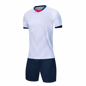 Uniforme de fútbol de color azul para hombre, uniforme de media manga, ropa deportiva de entrenamiento, jersey de fábrica - Product Image 4