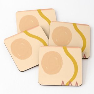 Enamel Print Coasters Custom logo Coasters for Drinks Enamel Print <b>Wood</b> Beautiful Pattern Absorbent Coasters - Product Image 4