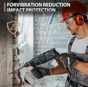 ถุงมือนิรภัยความคมชัดสีขาวดำและน้ำตาลวัสดุหนังดีไซน์ชั้นนำโดยอุตสาหกรรมที่น่าตื่นตาตื่นใจ - Product Image 5