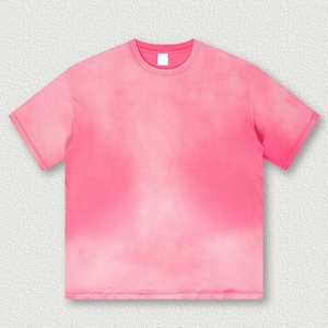 Men's T-shirts Premium Quality 100%Cotton Street Fashion <b>Acid</b> Washed <b>Drop</b> Shoulder Custom Logo O-Neck Outerwear Wash Tee T Shirt - Product Image 5