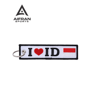 Porte-clés personnalisé Aifran Sports avec broderie, style de différents pays, étiquette en tissu pour cadeaux promotionnels, vente en gros - Product Image 4