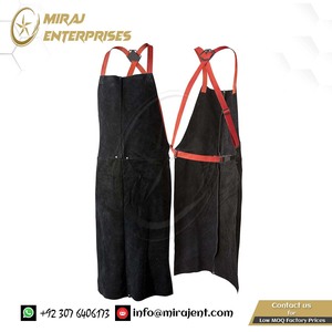 Delantal de soldadura de cuero personalizado 42 longitud ajustable ajuste negro delantales de alta calidad hechos para la seguridad personal y el uso diario - Product Image 2