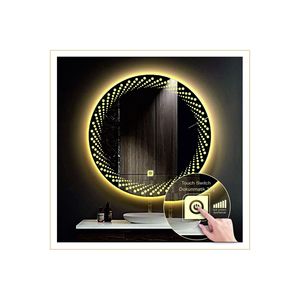 Specchio per il trucco specchio da bagno con motivo a Led bianco da 50 cm