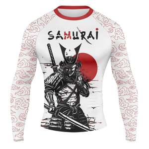 Top Sales Rash Guard Sportswear Custom Bjj Printed Rash Guard Solid Color Mma Men Rashguard Wholesale Price - Product Image 1