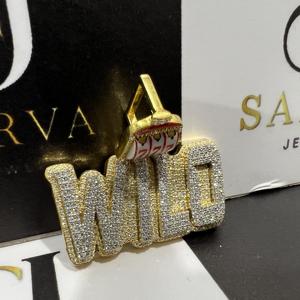 Pendentif en argent sterling 925 plaqué or de style hip-hop en forme de lettre avec diamant moissanite VVS pour homme, collier de soirée IGI - Product Image 4