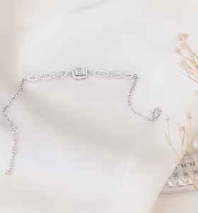 Dainty 925 Silver Tennis Bracelet for Women Chain Stone Bracelet with Diamonds Mother's Day Gift Moissanite Bracelets & Bangles - Product Image 4