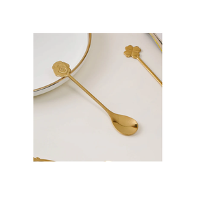 Cuchara de latón Mini mango vajilla hoteles palacios bodas cubiertos juegos de cubiertos con caja de regalo India - Product Image 2