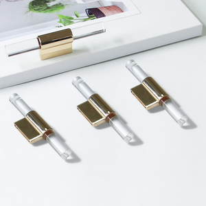 Poignées de tiroir en laiton de luxe avec barre en acrylique transparente, forme de barre en T dorée moderne, boutons de tiroir pour meubles de cuisine, commode - Product Image 2