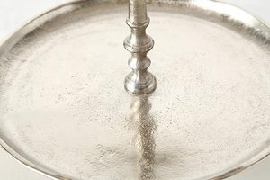 Aluminium <b>Decorative</b> <b>Cake</b> Stand Silver Aluminium 48CM Aluminium MADE in INDIA - Product Image 4