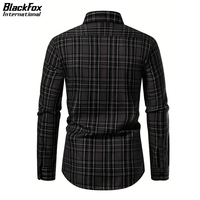 Chemise en flanelle classique pour hommes de couleur noire avec le meilleur matériau contrasté Tissu doux Chemise en flanelle personnalisée