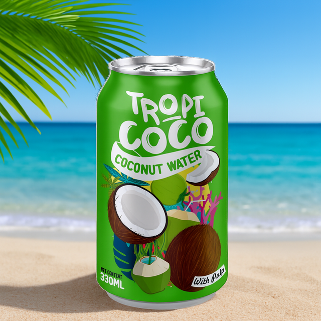 100% Pure Coconut Water with Pulp OEM/Private Label Sugar-Free Natural coconut water juice best natural electrolyte drink