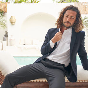 กางเกงขายาวทรงตรงสไตล์คลาสสิกสำหรับผู้ชาย แบรนด์ BEAM ไซส์ XL ผลิตจากโพลีเอสเตอร์ 100% ติดซิป ทรงเอวกลาง ลายเรียบ สวมใส่สบาย เหมาะสำหรับฤดูร้อน รับผลิตแบบ ODM - Product Image 2