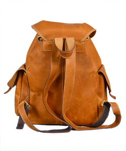 กระเป๋าเป้สะพายหลังวินเทจทำจากหนังแท้ลายขวางมีคุณภาพดีเยี่ยม - Product Image 4