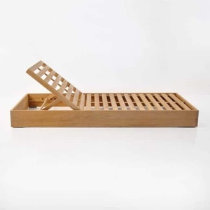 Tumbona Cabana de madera de teca de material de madera maciza de teca con cojín para exteriores tumbona a prueba de sol - Product Image 4