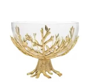 Set 2 Polished Metal Wood Eco Friendly Biodegradable Fruit Bowl <b>Table</b> Top Decor Handmade <b>Dishwasher</b> Safe Wedding Event Tableware - Product Image 4
