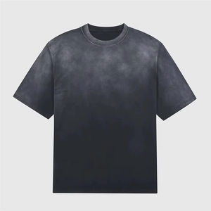 T-shirts surdimensionnés à prix avantageux, lavage à l'acide avec effet délavé au soleil, taille homme, vêtements confortables, t-shirt surdimensionné pour hommes - Product Image 5