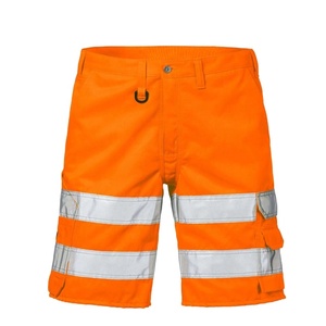 Pantalones Cortos de Trabajo de Alta Visibilidad para Hombre, Color Naranja, Secado Rápido, Impermeables, con Cinta Reflectante y Logotipo Personalizado - Product Image 1