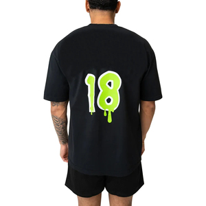 Premium Oversized Men Printed T Shirt Street Style <b>Graphic</b> <b>Tee</b> Loose Baggy Fit 100% Cotton Jersey Fashion Summer Casual Wear - Product Image 4
