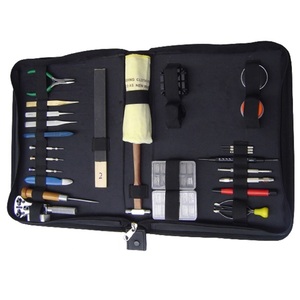 Kit de Reparación de Relojes de Lujo (28 piezas) en Estuche de Cuero, Herramientas para Relojes - Product Image 1