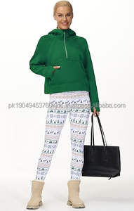 Sweats à capuche pour femmes demi-fermeture éclair à manches longues polaire pull court sweats avec poches trou pour le pouce - Product Image 4