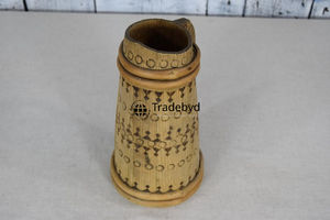 Mug classique en bois naturel - Écologique, sans danger pour les aliments, réutilisable, revêtement anti-corrosion, poignée intégrée pour cadeaux d'affaires, utilisation en extérieur - Product Image 2