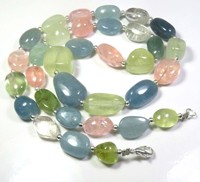 Collier de perles d'aigue-marine naturelle fantaisie 12-23mm, brin de 24 pouces, pierres précieuses lâches de qualité supérieure, polies et lisses, multi-tumblées, Jewelry Valley