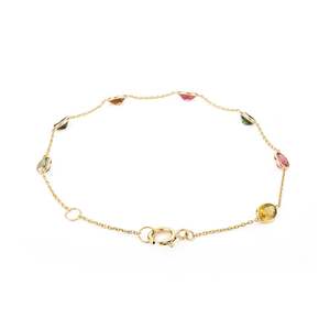 Hot Selling 100% Natural Oval <b>Tourmaline</b> 18K Solid Yellow Gold Custom Fine Chain Link <b>Bracelet</b> for Women Perfect Wedding Party - Product Image 6