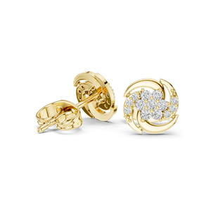 Boucles d'oreilles clous en diamant de laboratoire 0,188 CT, clarté VVS-VS EF, or 18 carats, 14 carats, 10 carats et argent 925, or rose, or jaune, or blanc - Product Image 4
