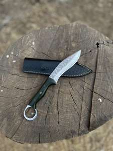 Fundas de Cuero Repujado, Material Sólido, Bajo Precio, Bajo MOQ, Mejores Cuchillos de Caza Hechos a Mano con Martillo de Acero - Product Image 6