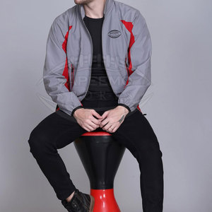 Men's <b>Winter</b> Sportswear <b>Jacket</b> Windproof Breathable Stand Collar Front Logo for <b>Running</b> and Hiking - Product Image 6