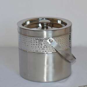 Seau à glace fantaisie à double paroi en acier inoxydable de qualité supérieure Texture de haute qualité refroidisseur de seau à glace refroidisseur de bouteille de vin - Product Image 6