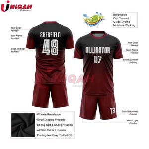 Camisetas de fútbol y camisetas de fútbol personalizadas al por mayor-Camisetas de equipo impermeables transpirables elásticas - Product Image 6