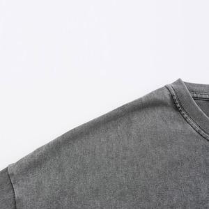 2025 Lavado ácido Último diseño Fábrica al por mayor Logotipo personalizado Hombres O Cuello Polo Camisetas de manga corta Casual Camiseta Twin Set - Product Image 3