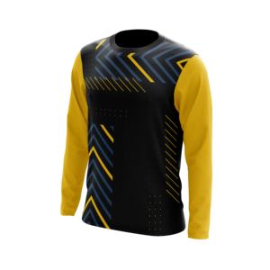 T-shirt à manches longues oversize pour homme, personnalisable avec logo, imprimé par sublimation, 100 % coton épais – Maintien des performances sportives - Product Image 1