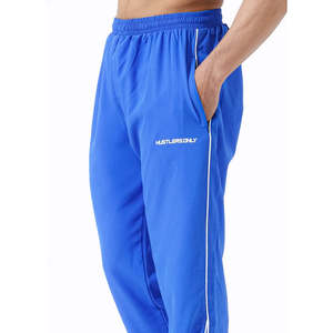 Pantalon de survêtement décontracté pour homme, bleu, à rayures latérales, écologique, respirant, taille élastique, coupe droite, jambe évasée, coupe ample - Product Image 3