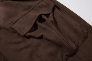 Oem Custom Logo Men Sweatpants Street Wear Acid Wash Fade Side Pockets Draw <b>Strings</b> Cargo Pants Straight Leg Sweatpants for Men - Product Image 6