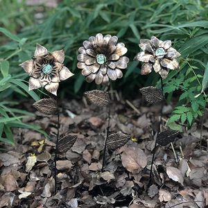 Estaca de jardín Floral que brilla en la oscuridad, selección de plantas al aire libre, bonito palo de flores de Metal, adorno artístico, decoración para patio de césped - Product Image 4